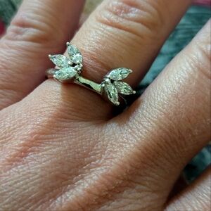 Vintage 925 DQ CZ stamped ring